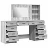 vidaXL Dressing Table with Drawer 3 pcs Grey Sonoma Engineered Wood