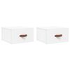 vidaXL Wall-mounted Bedside Cabinets 2 pcs White 35x35x20 cm
