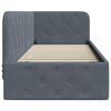 vidaXL Corner Bed Frame with Headboard Dark Grey 80 x 200 cm Velvet