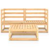 vidaXL 3 Piece Garden Lounge Set Solid Wood Pine