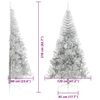 vidaXL Artificial Pre-lit Christmas Tree Silver 210 cm PET