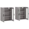 vidaXL Wall Mounted Cabinets 2 pcs Grey Sonoma Engineered Wood