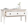vidaXL Coffee Table White 102x49x55 cm Solid Wood Pine