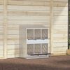 vidaXL Chicken Nesting Box with 6 Compartments Galvanized Silver Metal