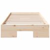 vidaXL Floor Bed Frame with Storage Brown 80 x 200 cm Solid pine wood