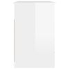 vidaXL Desk with Drawers High Gloss White 102x50x76 cm Engineered Wood