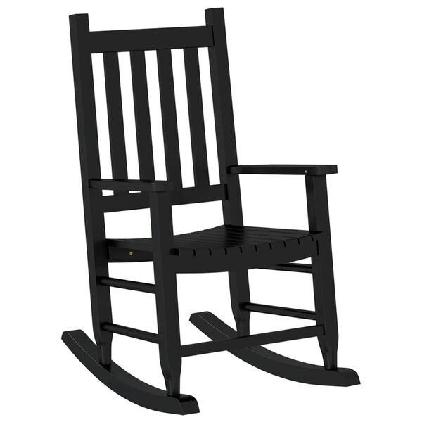vidaXL Rocking Chairs for Children 2 pcs Black Solid Wood Poplar
