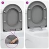 vidaXL Toilet Seat Grey 49 x 36 x 4 cm Duroplast