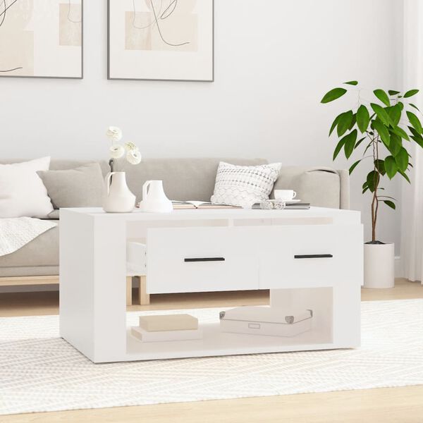 vidaXL Coffee Table White 80x50x40 cm Engineered Wood