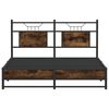 vidaXL Bed Frame without Mattress Smoked Oak 140x190 cm Engineered Wood