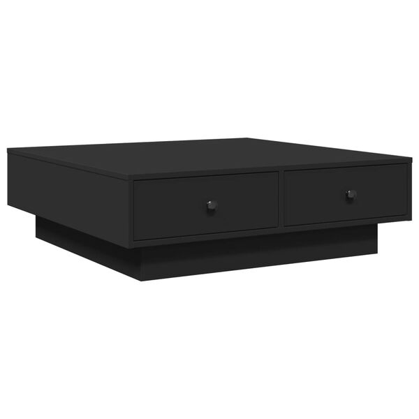 vidaXL Coffee Table Black 90x90x28 cm Engineered Wood