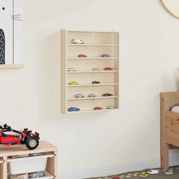 vidaXL Wooden Collector's Display Case Brown 40 x 8.5 x 54 cm Plywood