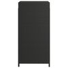 vidaXL Trash Bin Black 40x40x80 cm Poly Rattan