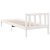 vidaXL Extra Long Bed Frame without Mattress White 80x220 cm Solid Wood Pine