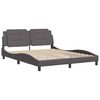 vidaXL Bed Frame without Mattress "Zadar" Grey 160x200 cm Faux Leather