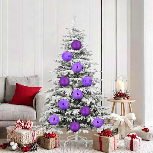 vidaXL Christmas Bauble Set XL 9 pcs Lilac Plastic
