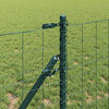 vidaXL Fence with Post Green 0.6 x 10 m Steel and PVC