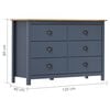 vidaXL Sideboard Hill Grey 125x40x80 cm Solid Pine Wood