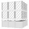 vidaXL Garden Planter 5 pcs White 120 x 120 x 143 cm Steel