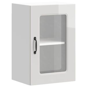 vidaXL Kitchen Wall Cabinet with Glass Door "Kalmar" High Gloss White