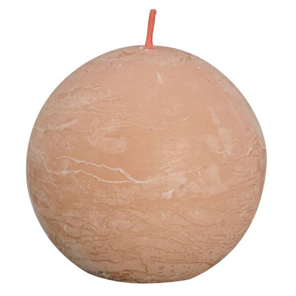 Bolsius Rustic Ball Candles Shine 6 pcs 76x71 mm Misty Pink