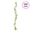 vidaXL Christmas Flower Garlands 6 pcs White 200 cm