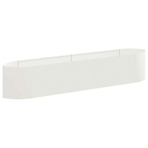 vidaXL Raised Garden Bed White 220 x 40x 40 cm Steel