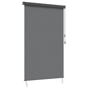 vidaXL Roller Blind Light Grey 120 x 250 cm Fabric and Aluminum