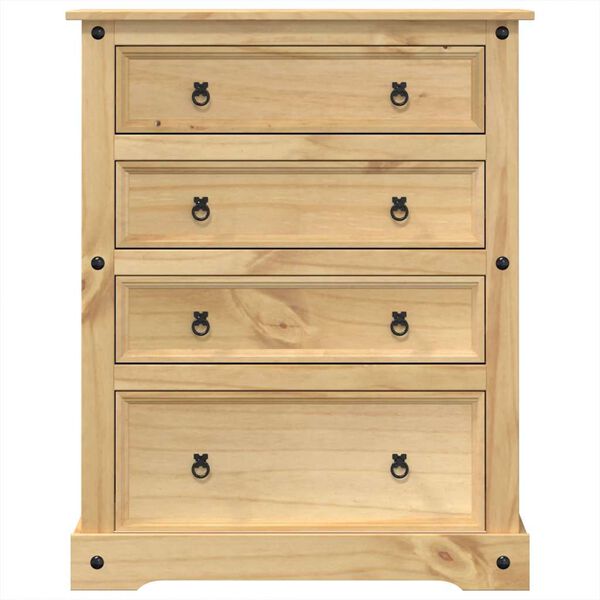 vidaXL Chest of Drawers Corona 92x48x114 cm Solid Wood Pine