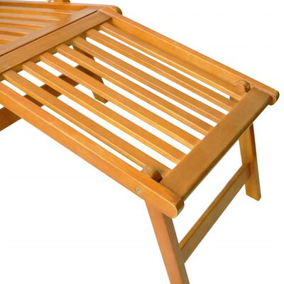 vidaXL Outdoor Deck Chairs with Footrests 2 pcs Solid Wood Acacia