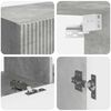 vidaXL TV Wall Cabinet Set Wall-mounted 6 pcs Concrete Grey