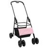 vidaXL Folding Pet Stroller Adjustable Pink 81 x 47 x 99 cm Polyester