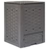 vidaXL Garden Composter | Brown | Plastic with rattan look | Medium