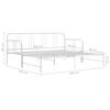 vidaXL Pull-out Sofa Bed Frame without Mattress White Metal 90x200 cm