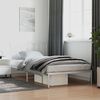 vidaXL Metal Bed Frame without Mattress with Headboard White 107x203cm