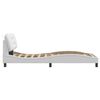 vidaXL Bed Frame with LED without Mattress "Hvar" White 90x200 cm