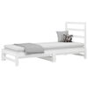 vidaXL Pull-out Day Bed without Mattress White 2x(90x200) cm