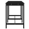 vidaXL Garden Table Black 159.5x82.5x110 cm Solid Wood Pine