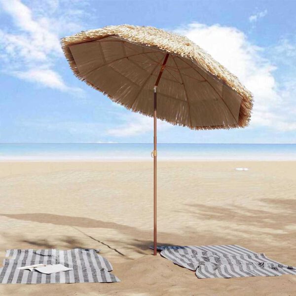 vidaXL Garden Parasol Natural 160 x 160 x 196 cm