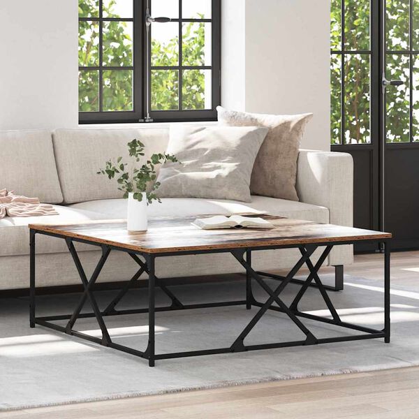 vidaXL Coffee Table Old Wood 100 x 100 x 40 cm Engineered Wood