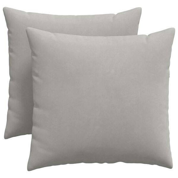 vidaXL Sofa Pillows 2 pcs Light Grey 50 x 50 cm Fabric