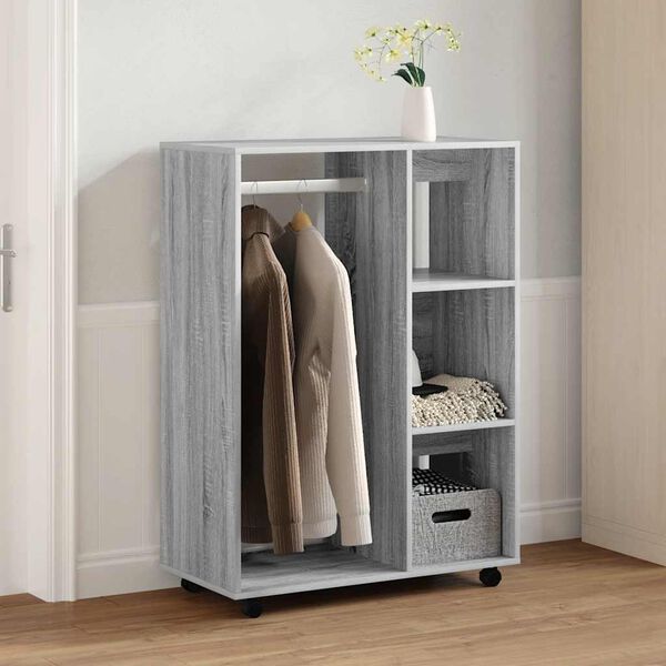 vidaXL Wardrobe Grey Sonoma 80x40x110 cm Engineered Wood