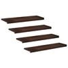 vidaXL Stair Treads 4 pcs 100 x 30 x 2 cm Dark Brown Solid Beech Wood