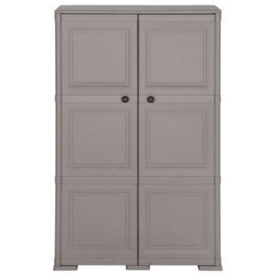 vidaXL Plastic Cabinet 79x43x125 cm Wood Design Grey