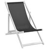 vidaXL Folding Beach Chairs 2 pcs Aluminium and Textilene Black