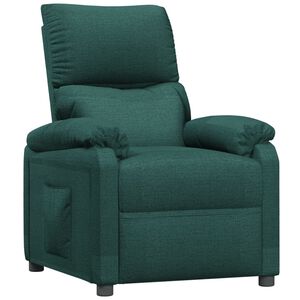 vidaXL Recliner Chair Dark Green Fabric