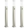 vidaXL Bollard Lights with Sensor 3 pcs 80 cm Stainless Steel IP44