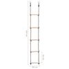 vidaXL 5-Step Ladder 210 cm Solid Pinewood