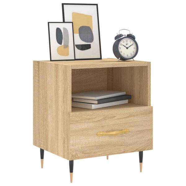 vidaXL Bedside Cabinets 2 pcs Sonoma Oak 40x35x47.5 cm Engineered Wood