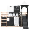 vidaXL Bunk Bed without Mattress with Slide White and Black 90x200 cm